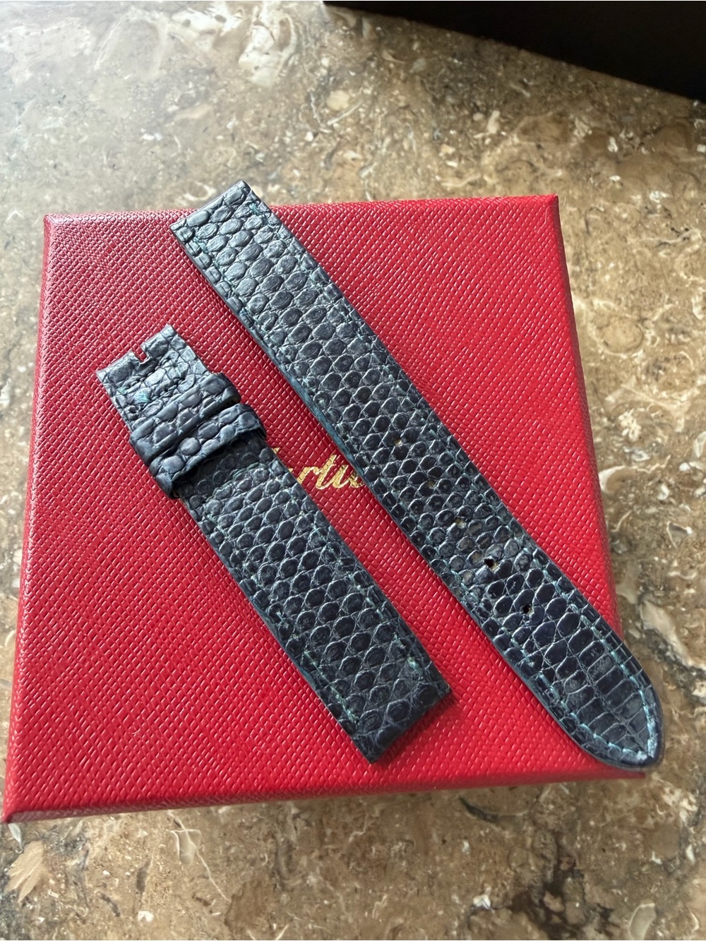 CARTIER watch Lizard bands vintage from Paris authentic - Picture 6 of 8